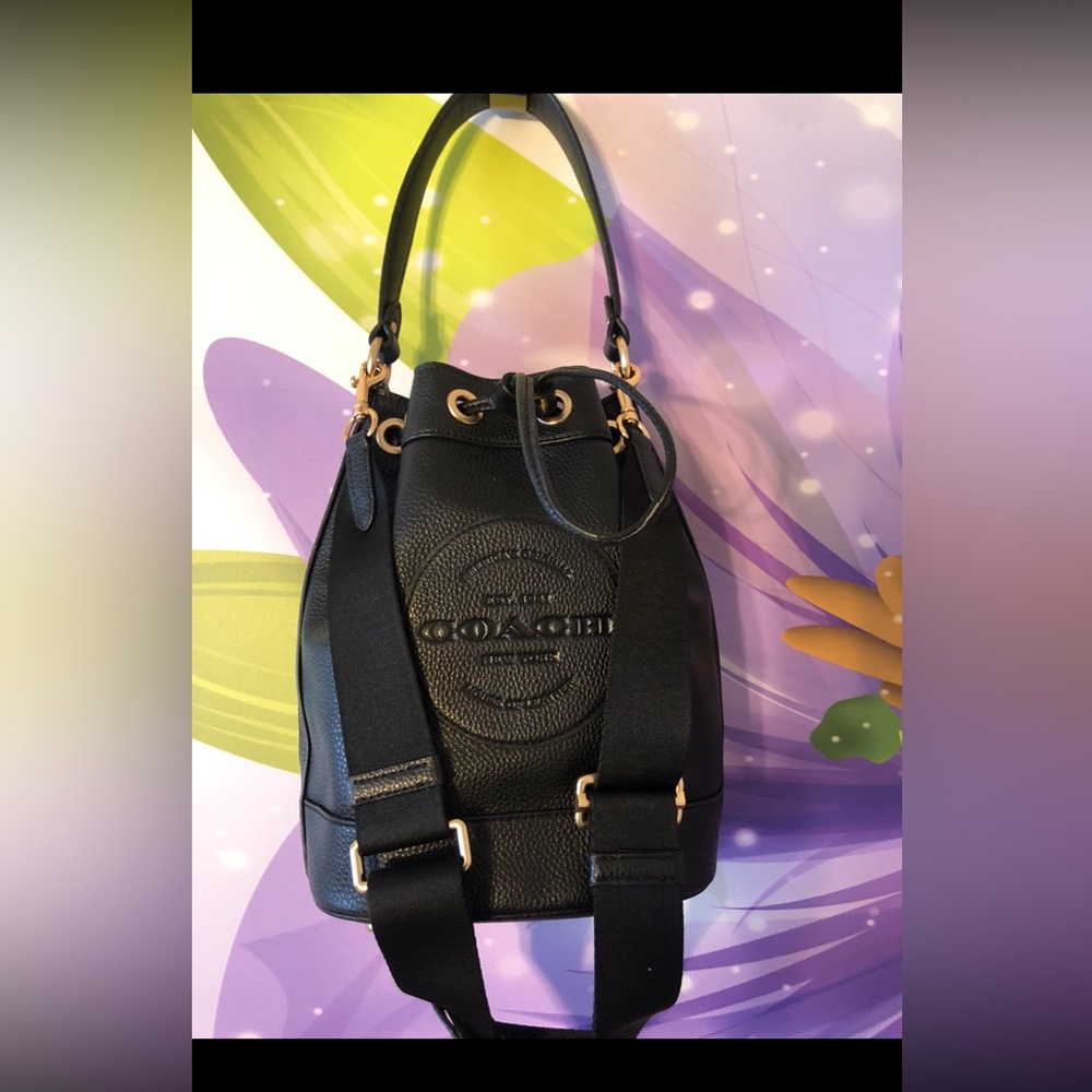 Coach Black Leather Bucket bag